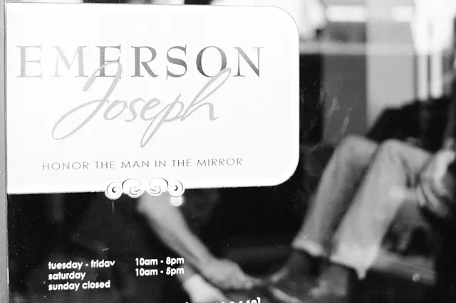 Shop Window In Men's Grooming Lounge - Emerson Joseph