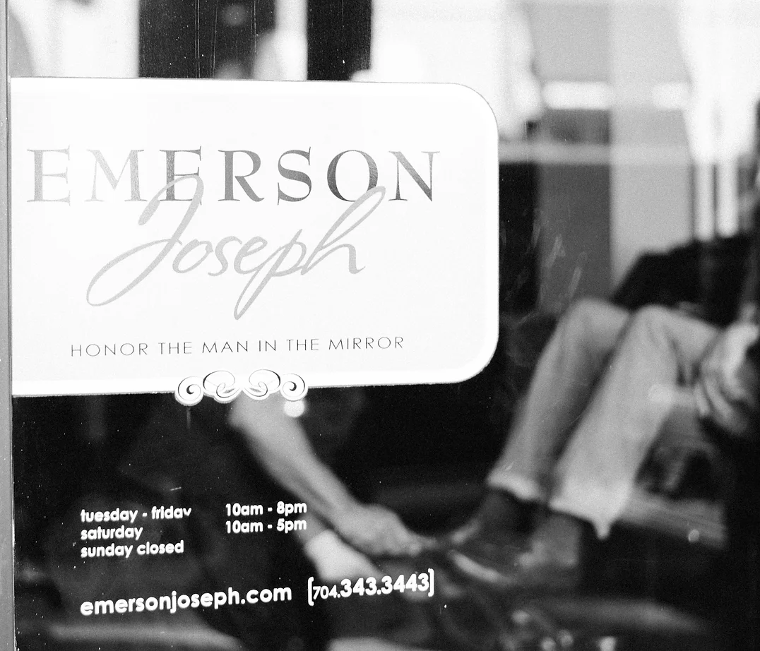 Shop Window In Men's Grooming Lounge - Emerson Joseph